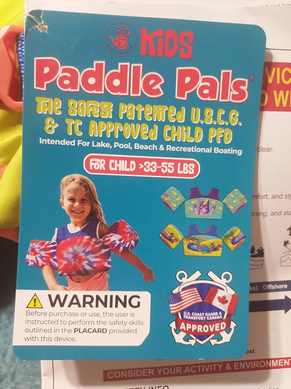 paddle pals kids floatation